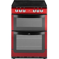 New World 551ETC 55cm Twin Cavity Electric Ceramic Cooker in Metallic Red